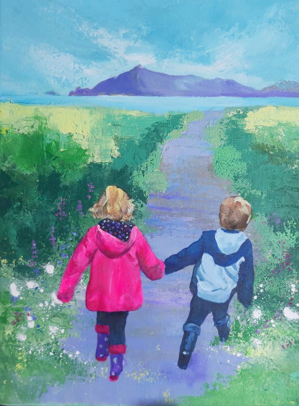 Hand in hand painting - Margaret Farrell