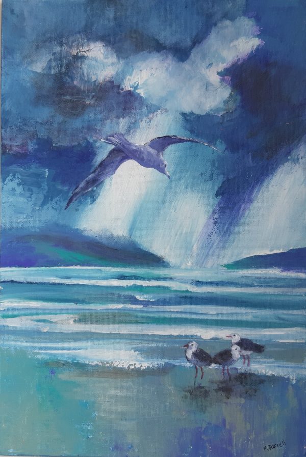 a wing and a prayer painting - seascape collection - Margaret Farrell