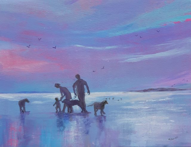 Look at the doggy painting - seascape collection - Margaret Farrell