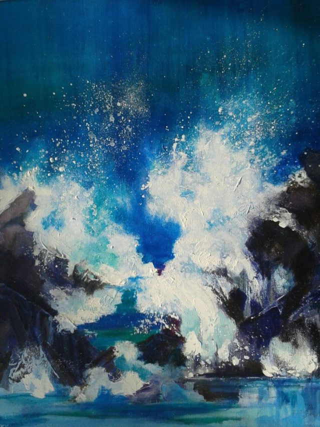 Splash painting - seascape collection - Margaret Farrell