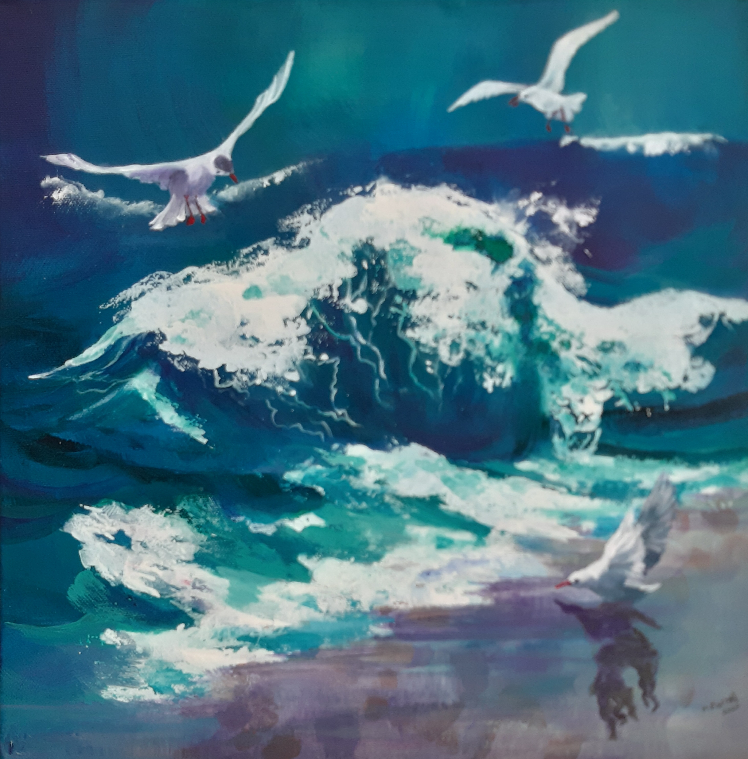 sea symphony painting - seascape collection - Margaret Farrell